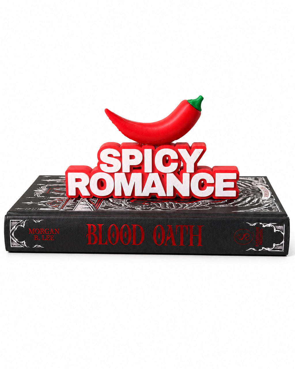 Spicy Romance Shelf Sign – 3D Printed Bookshelf Decor