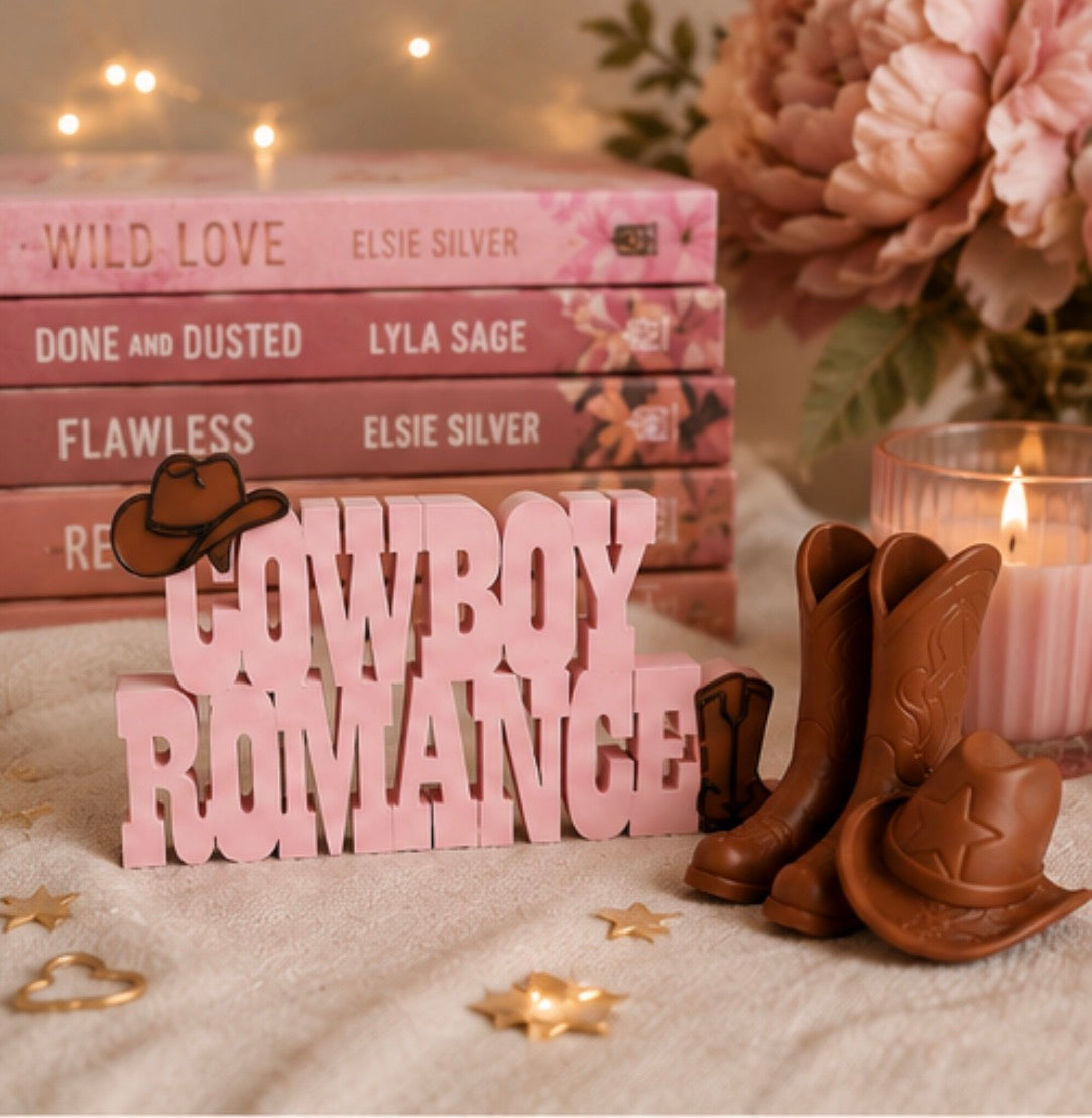 Cowboy Romance Decorative Plaque – 3D Printed Shelf Sign