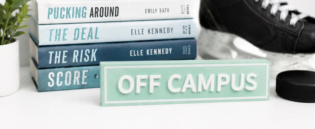 Off Campus Shelf Sign – 3D Printed Bookshelf Decor