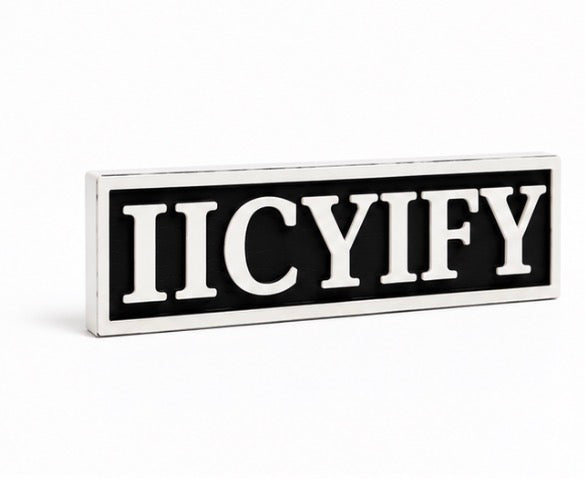 IICYIFU Shelf Sign – 3D Printed Bookshelf Decor